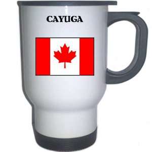  Canada   CAYUGA White Stainless Steel Mug Everything 