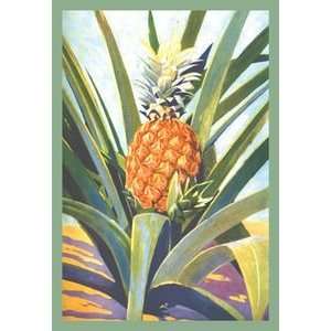  Pineapple   12x18 Framed Print in Gold Frame (17x23 