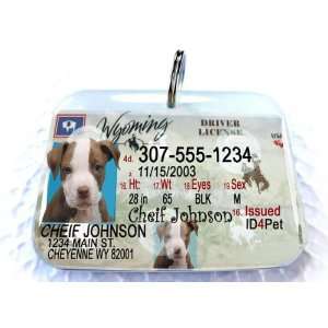   Driver License Pet Identification Tag for Pets by ID4Pet