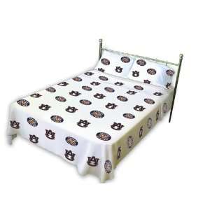 Auburn Tigers White Bed Sheets