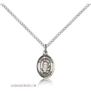  St. Hubert of Liege Small Sterling Silver Medal Jewelry