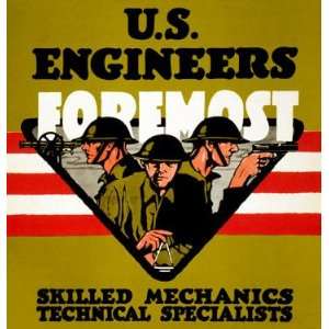  U.S. Engineers Foremost 28x42 Giclee on Canvas