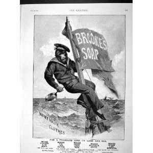 1893 ADVERTISEMENT BROOKES MONKEY BRAND SOAP WASHING 
