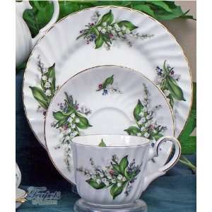  Heirloom Lily of the Valley Bone China Cup, Saucer & Plate 