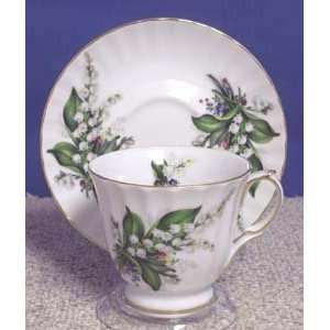 Lily of the Valley Queens Cup & Saucer Set  Set of 2  