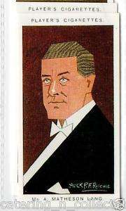 34 Mr A Matheson Lang Famous people Caricatures card r  