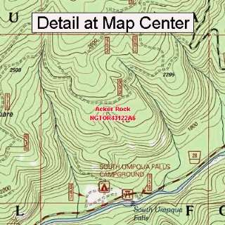  USGS Topographic Quadrangle Map   Acker Rock, Oregon 