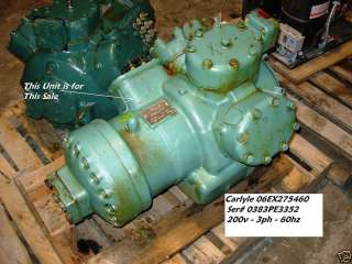 Carlyle Carrier Compressor 06EX275460 S#0383PE3352  