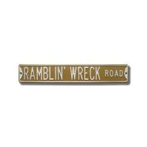 Georgia Tech Yellow Jackets Ramblin Wreck Road Sign  