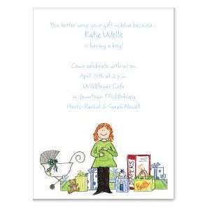  Red Head Moms Baby Shower Blue Baby Shower Invites Toys & Games