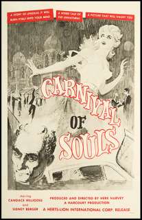 Carnival of Souls RARE 1962 Orig Movie Poster 1SH LB  