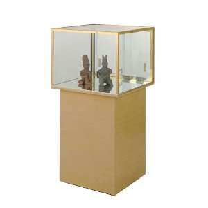  GL114 Square Free Standing Jewelry Display Case, 2 Side 