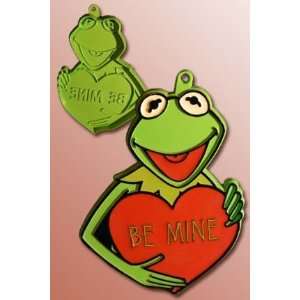   Painted Kermit the Frog with Heart Cookie Cutter