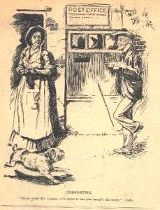 1900 illustration bulldog post office cartoon  