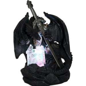  Polyresin Dragon /w Castle and Letter opener Everything 