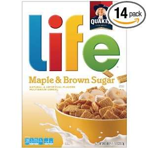 Life Cereal, Maple and Brown Sugar, 18 Ounce (Pack of 14)  