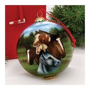  Horses Glass Ball Ornament