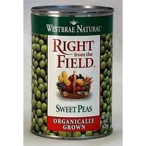 WestBrae Sweet Garden Peas, Organic, Canned   15.25 oz. (Pack of 3)