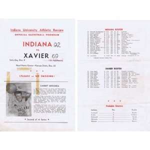  Indiana vs Xavier 1952 NCAA Game Program   Sports 
