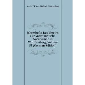   German Edition) Verein FÃ¼r VaterlÃ¤ndisch WÃ¼rttemberg Books