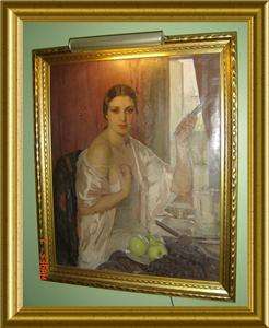   1938,LARGE LADY OIL PORTRAIT PAINTING,WITH APPRAISAL AND PROVENANCE