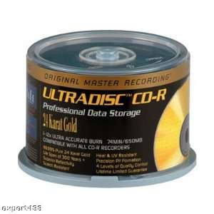 Ultradisc 24 Kt Gold Cd r (50 pack) 74 Min/650 Mb 