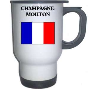  France   CHAMPAGNE MOUTON White Stainless Steel Mug 
