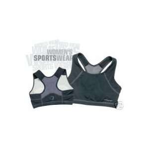  Dye Womens Sports Bra Black/Gray Large