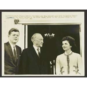 President,Mrs Kennedy,Chancellor Konrad Adenauer,White House,prime 