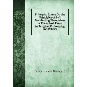   in Religion, Philosophy, and Politics Samuel Richard Bosanquet Books