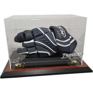  Hockey Player Glove Display Case, Brown   Anaheim Ducks   NHL 