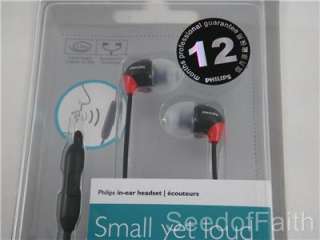 philips in ear headset built in mic SHH3580 for iPhone Samsumg HTC 