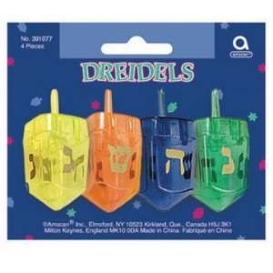  Chanukah Translucent Dreidels   4 Ct.