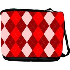  Rikki KnightTM Red 3 shades Argyle Design Messenger Bag   Book 