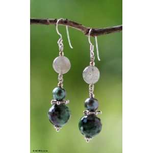  Pearl and labradorite earrings, Quiet Charisma Jewelry