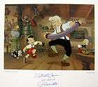 PINOCCHIO PRINT SIGNED VOICE OF PINOCCHIO DICKIE JONES