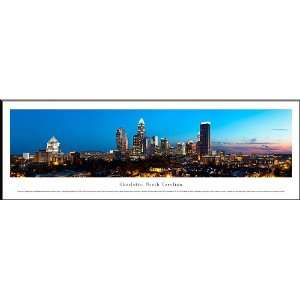   Charlotte, North Carolina Skyline Panoramic Framed Print Home