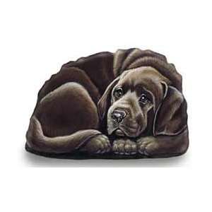    Chocolate Lab Pup Soft Sculpture Paperweight