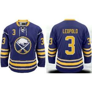NHL Gear   Jordan Leopold #3 Buffalo Sabres Blue Jersey Hockey Jersey 