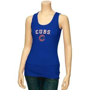    Chicago Cubs Ladies Royal Blue Old Time Tank Top