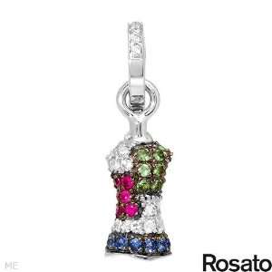  Rosato 18K White Gold 0.28 CTW Sapphire and 0.32 CTW Color 