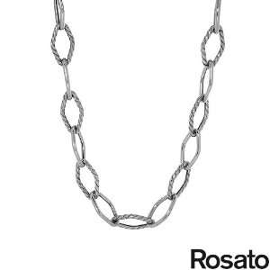 Rosato Sterling Silver Ladies Necklace. Length 24 in. Total Item 