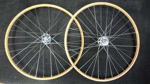 Cerchio Ghisallo Wood tubular track wheels Paul hubs  