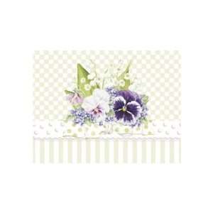  Carol Wilson Pansies and Cheques Blank Note Cards Health 