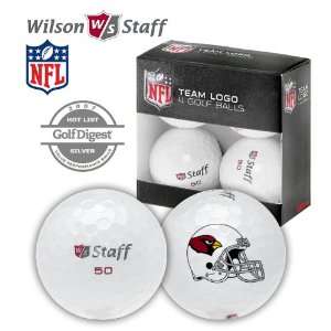  Wilson Staff 50 Arizona Cardinals 4 Pack Golf Balls 