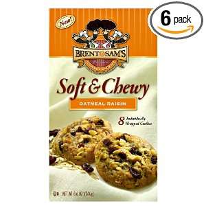 Brent & Sams Cookies, Soft & Chewy Oatmeal Raisin, 8.6 Ounce (Pack of 