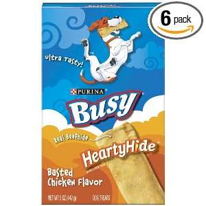 Busy Heartyhide Chicken Dog Treat, 5 Ounce (Pack of 6)  