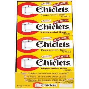 Chiclets Gum, Peppermint 6 Packs, 60 Count (Pack of 14)  