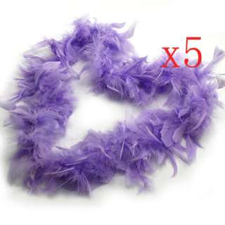 features 1 new chandelle feather boa 2 42 inches long 3 color purple 