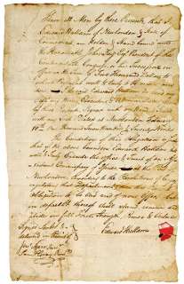 Handwritten Revolutionary War Bond, 1779  